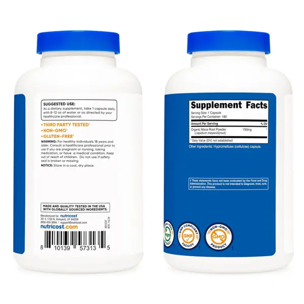 Nutricost Maca Root 750 mg Capsules